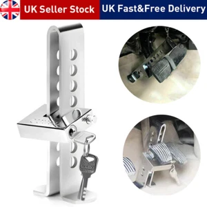 Universal Auto Car Brake Clutch Pedal Lock Anti-Theft Security Device Stainless - Picture 1 of 12