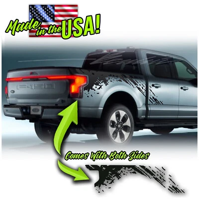 Calcomanías gráficas de rayas laterales Mud Splash aptas para Ford Lightning F150 2022 Foto 1 de 2