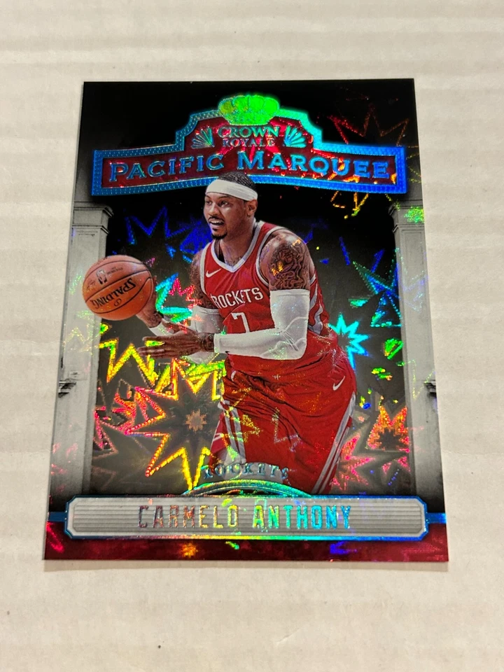 2018-19 Crown Royale Carmelo Anthony Pacific Marquee Kaboom estuche de aluminio Hit SSP G1 Foto 1 de 2