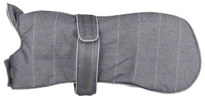 Welpen- oder Hundemantel Winter grau warme Brust 45 cm Rückenlänge mittlerer 44-64 cm Umfang - Bild 1 von 3