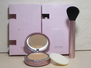 MALLY PORELESS PERFECTION GLOWING FOUNDATION MEDIUM 0.39 OZ ~ 2 PC LOT ~ NIB - Picture 1 of 1