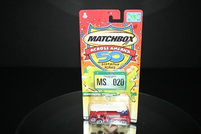 Matchbox 2001 MS-020 Across America * Mississippi - Extending-Ladder Fire Truck - Image 1 of 4