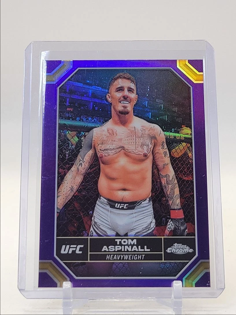 TOM ASPINALL 2024 TOPPS CHROME UFC HEAVYWEIGHT PURPLE REFRACTOR Q00OG