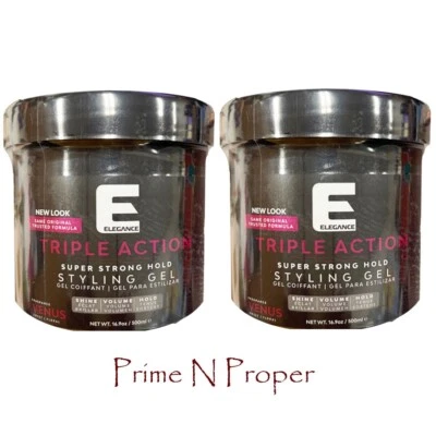 2 x Elegance Hair Gel Triple Action Styling Venus Total 1000mL - Image 1 of 2