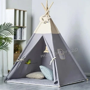 Large Children Indian Tent Canvas Teepee Wigwam Indoor/Outdoor.Kids.Play House- - Picture 1 of 14