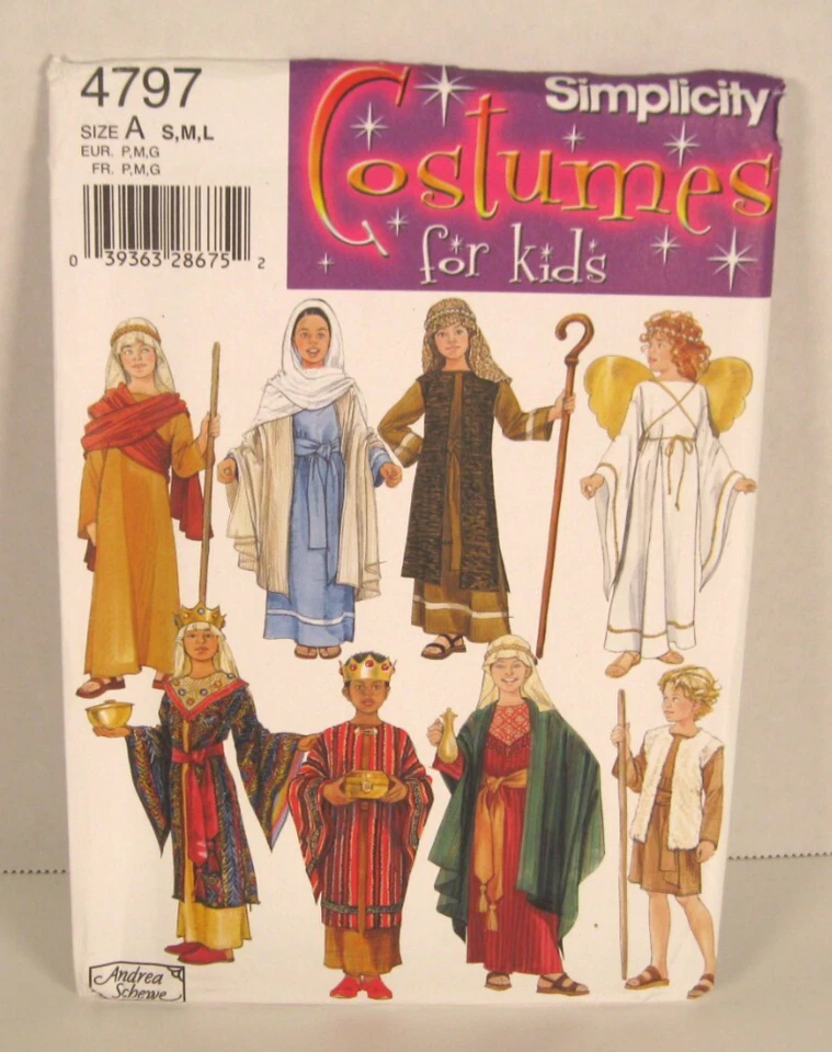 Simplicity Pattern 4797 Nativity Costumes for Kids
