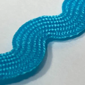 Light Blue Ric Rac Trim Ribbon Offray 12 Rolls Craft Scrapbook Card Making Gifts - Picture 1 of 14