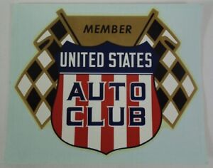 Member United States Auto Club USAC Emblem Water Decal Indianapolis 500 IndyCar