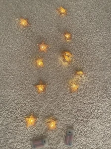 Juego de 2 guirnalda de luz Straw Star - Funciona con pilas, baterías no incluidas - Imagen 1 de 4