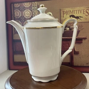 Eschenbach Kaffee Teekanne Porzellan Mitte Jahrhundert modern Bayern Deutschland weiß - Bild 1 von 13