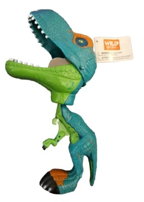 NUEVO Juguete Wild Republic Green T-Rex - 1995 - Gatillo apretador "Chomper" 9,5 pulgadas Foto 1 de 2