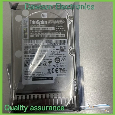 7XB7A00025 ThinkSystem 2.5" 600GB 10K SAS 12Gb Hot Swap 512n HDD FRU 00YK014 - Image 1 of 4