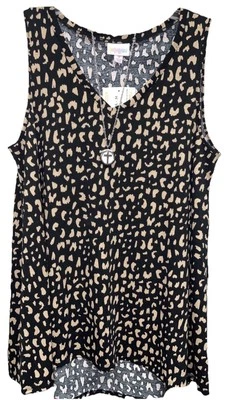 NWT LuLaRoe New Release Medium Black & Brown Leopard Cheetah KRISTINA Tank Top - Image 1 of 4