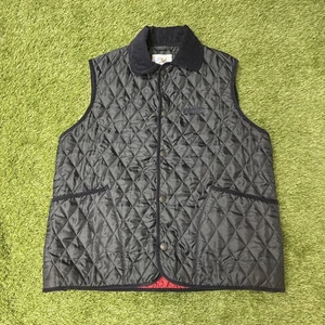 John Partridge Rag Gilet Steppweste Navy Rot Cord L Made in England - Bild 1 von 12