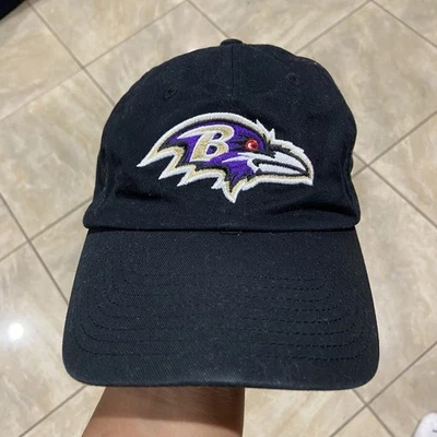 Baltimore Ravens Clean Up Black Adjustable Strap Hat Dad Cap - Image 1 of 4