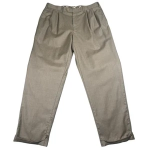 Lauren Ralph Lauren Hose Herren Größe 36 x 32 braun 100 % Wolle Plissee elegante Chino - Bild 1 von 12