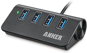 Anker 4-Port USB 3.0 Unibody Aluminum Portable Data Hub with 2ft Black - Picture 1 of 5