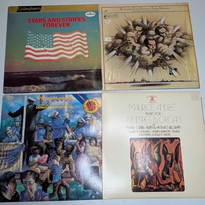 x4 LOT Trumpet Virtuosity Stars Stripes Carnaval Marsalis LP 33 RPM VG+ L8 - Image 1 of 4
