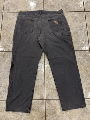Мужские брюки 40X30 Carhartt прочные холщовые расслабленная серая рабочая одежда 102517 искусственно состаренные - Изображение 1 из 4