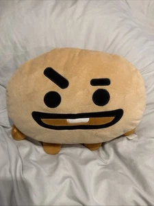 BT21 14" Oreiller Peluche Visage Effrayant Ligne Amis Marron Coussin Suga Cookie BTS - Photo 1 sur 12