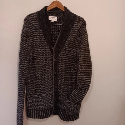 Rag & Bone Target Neiman Marcus Black Gray Knit Shawl Collar Cardigan Medium - Image 1 of 4