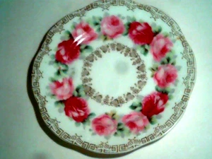 Mignon, Baviera. Plato de adorno de oro rosa decorado - Excelente 6" de diámetro - Imagen 1 de 6