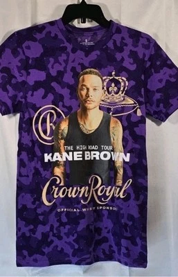 Camisetas Crown Royal Kane Marrón The High Road Tour Púrpura Pequeñas Foto 1 de 4