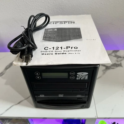 ZipSpin CD/DVD Disc Duplicator C-121-Pro with Instructions & Power Cord Tested - Image 1 of 4
