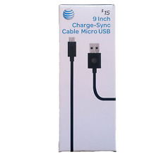 AT&T 9 Inch Charge Sync Cable Micro USB Brand NEW