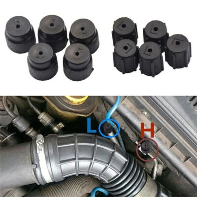 10Pcs R134a Car Air Conditioning Service AC System Charging Port Caps High Low - Image 1 of 4