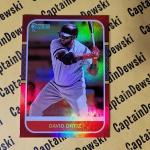 DAVID ORTIZ 2021 Donruss #252 Holo Lámina Roja SP R87 / Retro 1987 Paralelo - Imagen 1 de 2