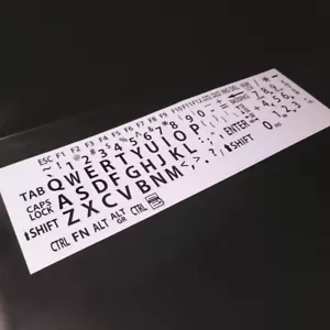 English US LARGE LETTER KEYBOARD STICKERS for Computer or Laptop/Black on White - Picture 1 of 6