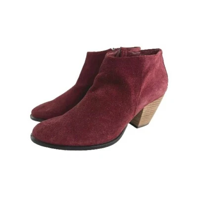 Botas al tobillo Ecco para mujer con forma 55 Western US 9.5 rojas de gamuza Foto 1 de 4