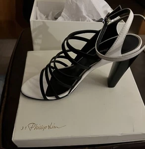 White/Black shoes /sandal 3.1 Phillip Lim EU39.5/US9.5M Women's 4"Ht $275 - Picture 1 of 8