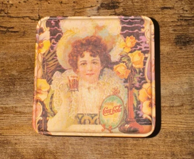 Vintage Coca Cola Victorian Style 3.5" Collectible Tin RARE FREE SHIPPING - Image 1 of 4