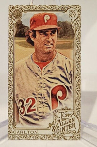 2019 Topps Allen & Ginter STEVE CARLTON GOLD BORDER #150 Mini