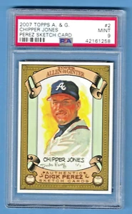 2007 Topps A & G Chipper Jones Braves #2 PSA 9 #42161258 HOF 2018 - Picture 1 of 2