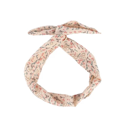 Oreja de conejo con diadema de alambre de hierro tela cruzada hágalo usted mismo banda para el cabello estampada floral ~ Foto 1 de 4