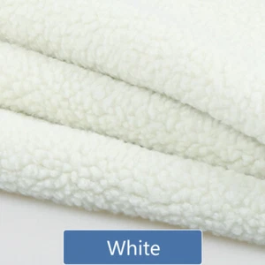 1M Faux Sheepskin Sherpa Fleece Fabric Berber Coat Jacket Lining DIY Plush Solid - Picture 1 of 19
