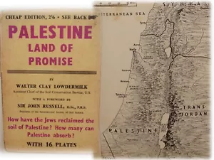 1946 London PALESTINE LAND OF PROMISE Book Jewish Judaica Zionist Israel Map - Picture 1 of 18