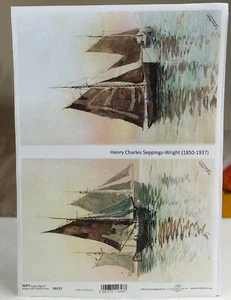 Decoupagepapier, Serviertentechnik, A4, 40g/m², Segelschiff Meer Malerei S0157 - Bild 1 von 1