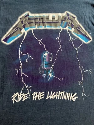 Metallica Ride The Lightning Adult Reprint Modern Graphic T-Shirt Small - Image 1 of 4