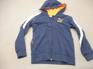 PUMA Size 7 Boys Cotton Blend Elastic Cuff Full Zip Pocket Athletic Jacket 277 - Picture 1 of 6
