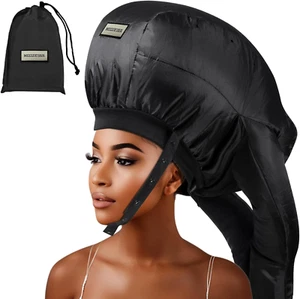Hooded Hair Drying Bonnet Large Size for Heavy&Long Hair,Portable Heat Cap for N - Picture 1 of 12