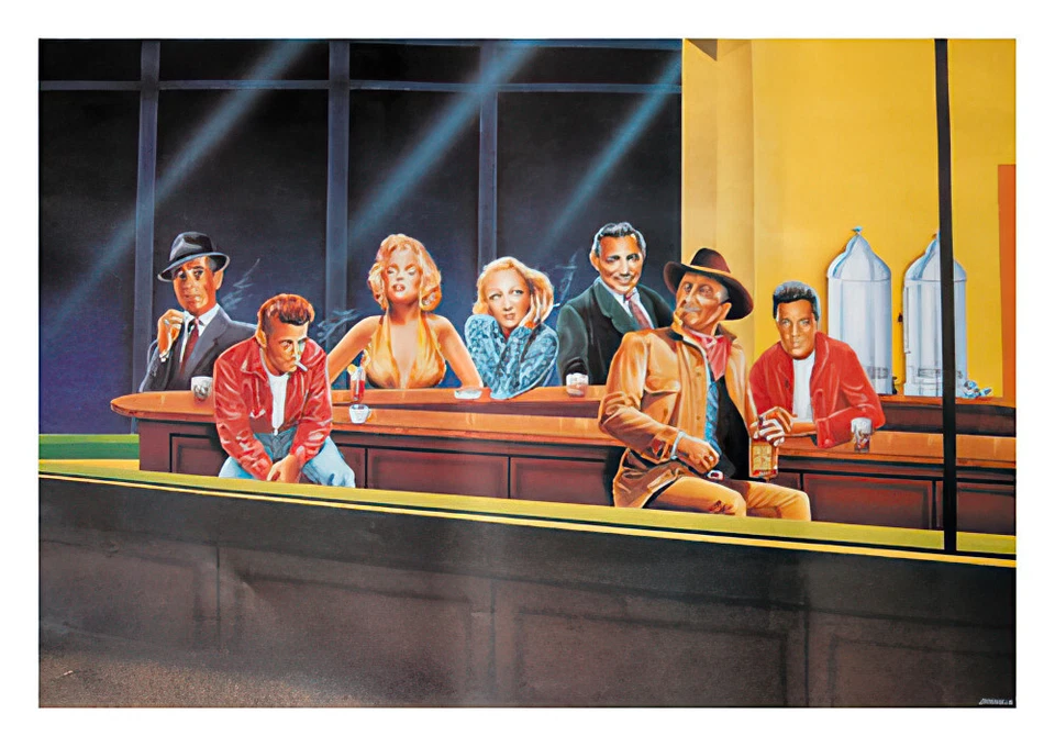 Hollywood Legends - Poster / Print (Nighthawks / Hopper) - Image 1 of 4