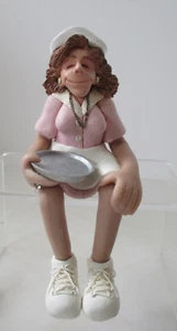 Vintage Collectible D. Manning Shelf Sitter Figurines Limited Edition Waitress - Picture 1 of 15