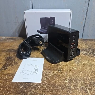 75W USB Charging Station, JoycePure 6-Port PD 3.0 USB C Type C Wall Charger for  - Image 1 of 4