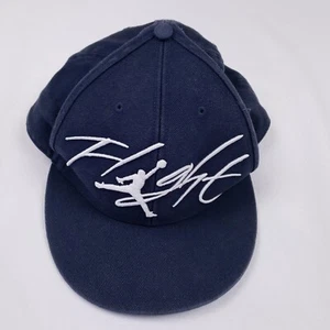 Air Jordan Flight Jumpman Hat Fitted 7-5/8 Cap Men Blue Spellout Embroidered - Picture 1 of 8