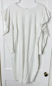 Eloquii Sheath Dress Sz 22 Leg Of Mutton Sleeve Stretch Elegant Business Casual - Picture 1 of 11