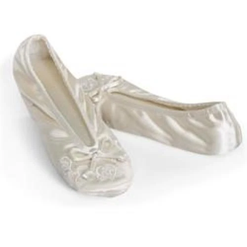 Damas Isotoner CREMA MARFIL Estilo Ballet Zapatillas Perla Suave Gamuza Suela Novia Foto 1 de 1